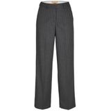 JJXX Pantalon JXMARY Brushed HW TLR SN pour femme - Gris foncé mélangé/rayures : gris clair, M, Gris foncé chiné/rayures : gris clair, M