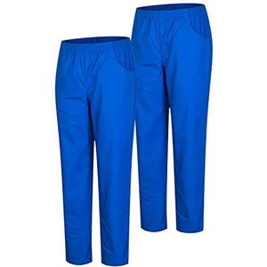 Misemiya - Pak 2 stuks - Unisex sanitaire broek - medische uniformen gezondheidsuniformen - Ref. 8312 x 2 stuks, koningsblauw 21, L, koningsblauw 21