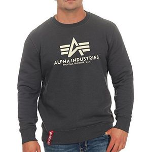 ALPHA INDUSTRIES Basic sweater trainingsshirt voor heren, Greyblack