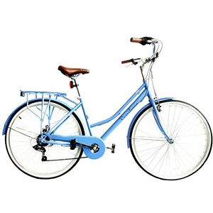 Versiliana Vintage fietsen – City Bike – robuust – praktisch – comfortabel – perfect voor onderweg in de stad (Pastel Licht Blauw, dames 28"" )