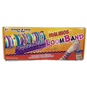 Amewi Malinos Loom Bands 302006 Loom Bands starterset 750 banden/24 clips/naald