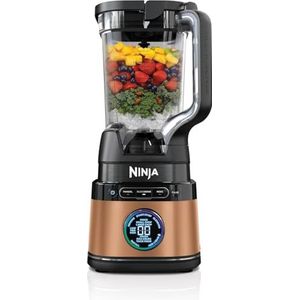 Ninja Detect Power Blender Pro & Single Serve 2-in-1, mixer 1200 W met 2 liter container, 1 afzonderlijke beker, mixer voor smoothies en ijsdranken, groentesnijden, zwart en koper, TB301EUCP