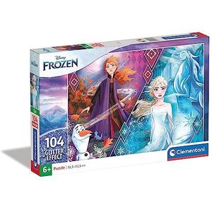 Clementoni Clementoni-20163 Disney Frozen 2-104 puzzelstukjes voor kinderen, meerkleurig 20163