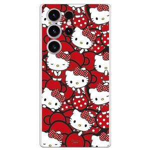 Zachte hoes compatibel met Samsung S24 Ultra Hello Kitty smartphone met rode knopen en stippen