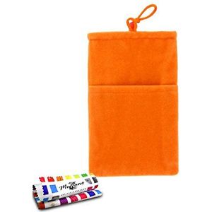 Muzzano Beschermhoes voor Sony Xperia J [Cocoon] [Orange] + stylus en reinigingsdoek - Ultieme bescherming, elegant en duurzaam voor de Sony Xperia J