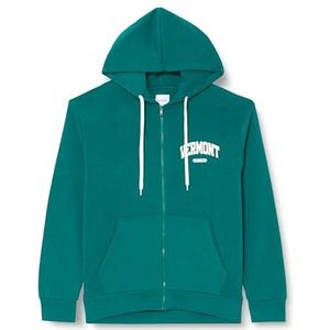 JACK & JONES Jjebradley Varsity Sweatshirt met capuchon voor heren, Fir Groen