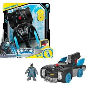 Fisher-Price Imaginext DC Super Friends Bat-Tech Batmobile, transformerend push-Along voertuig met Light-Up Batman-figuur voor kinderen leeftijden 3-8 - GWT24