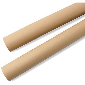 GREENBOX Lot de 2 rouleaux de papier cadeau marron 10 x 0,7 m - Matériau recyclé, papier non blanchi et aspect intemporel - Papier d'emballage