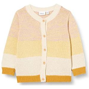 Name It NBFKILIS LS Knit Card Cardigan, botercrème, 68 cm babymeisjes, Beige