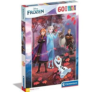 Clementoni - Disney Frozen 2 Supercolor Frozen-60 stukjes kinderen 4 jaar, cartoon-puzzel - gemaakt in Italië, meerkleurig, 26474