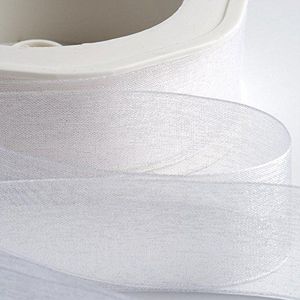 Italian Options Organza lint, 25 mm x 20 m, wit