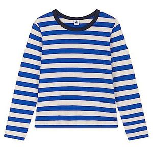 Petit Bateau Dames T-shirt met lange mouwen, Newblauw/wit Mastoc, XXS, Blauw (Newblue/Mastoc White)