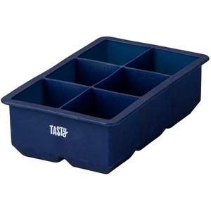 Tasty Ocean Blue ijsblokjesvorm van hoogwaardige siliconen voor XXL ijsblokjes, ideaal voor cocktails en koolzuurhoudende dranken, smaakneutraal en vaatwasmachinebestendig