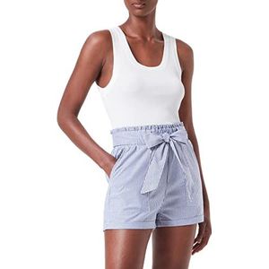 ONLY Petite Onlsmilla Stripe Belt Shorts Noos Ptt Dames, middelblauw/wit