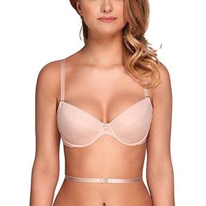 VIVISENCE Kate 1011 Maximizer Multiway Push-Up BH voor dames, rugvrij, afneembaar, Beige