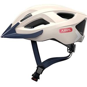 ABUS Stadthelm Aduro 2.0 Veelzijdige fietshelm met licht, sportief design voor het stadsverkeer, voor dames en heren, lichtgrijs, L
