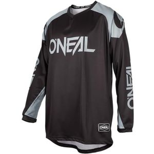 O'NEAL Enduro Motocross Jersey, ademend materiaal, maximale bewegingsvrijheid, langere rug, matrix ridewear jersey, volwassenen, Zwart/Grijs
