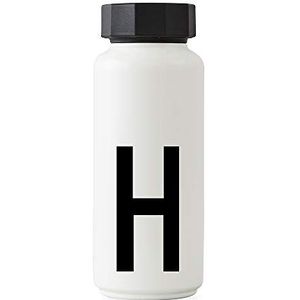 Design Letters Persoonlijke thermosfles (wit) houdt BPA-vrije dubbelwandige roestvrij staal Nordic design houdt tot 24 uur koud/tot 12 uur warm 500 ml lekvrij 280 g.