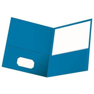 Oxford 57501EE 25 stuks dubbele vakken van gestructureerd papier in letterformaat, lichtblauw, voor 100 vellen, 57501EE