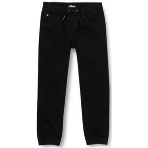 s.Oliver Junior Tunnelzug, slim fit broek met trekkoord, slim fit, jongens, zwart.