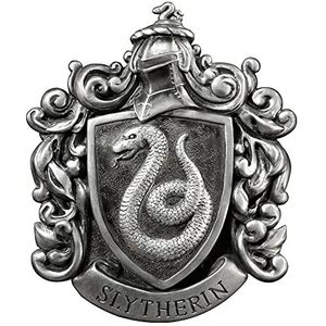 The Noble Collection Harry Potter Slytherin Crest Wall Art – 11 inch (28 cm) elegant zilveren hars wandplaat – officieel gelicentieerde filmset filmaccessoires geschenken