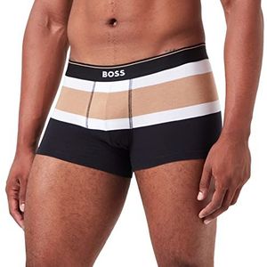 BOSS Trunk Stripe boxershorts heren, Donkerbeige 252.