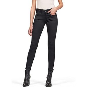 G-STAR RAW Lynn Mid Waist Super Skinny Jeans voor dames, Zwart, 24W / 32L