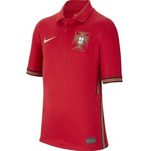 Nike FPF Y NK BRT STAD JSY SS HM uniseks T-shirt voor kinderen, gymrood/metallic goud, FR: S (maat fabrikant: S)