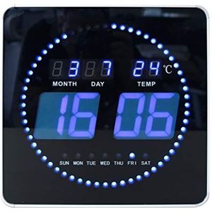 Unilux FLO Digitale klok, zwart en blauw, 28 x 28 cm
