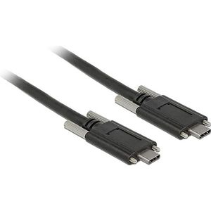 DeLOCK 83720 USB-kabel, 1 m, USB C, zwart - USB-kabel (1 m, USB C, 3.1 (3.1 Gen 2), stekker/stekker, zwart)