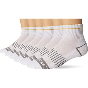 Caterpillar Quarter sokken voor heren, wit (6 stuks)