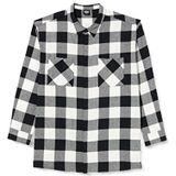 Urban Classics Oversized geruit overhemd voor heren, Zwart/Wit