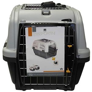 Aime transportmand voor katten/honden, afmetingen: 55 x 36 x 35 cm, kleur: grijs, veiligheid en bruikbaarheid