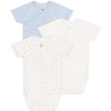 Petit Bateau A0cxu Babybody met korte mouwen, uniseks, 3 stuks, Variant 1., 0 maanden