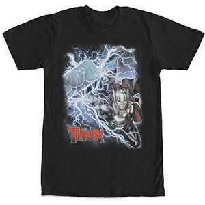Marvel Avengers Classic-Thor Organic T-shirt, uniseks, korte mouwen, zwart, S, SCHWARZ