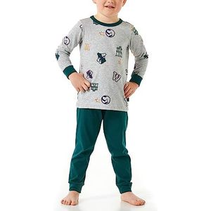 Schiesser Schlafanzug Lang Pijama set voor jongens, Grijs gemêleerd _ 180016