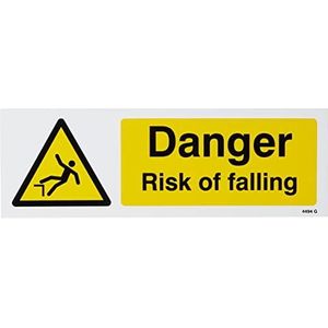 Caledonia Signs Waarschuwingsbord ""Danger Risk of Falling"" 14494G van hard plastic, 300 x 100 mm