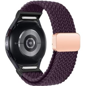 Clouism Bracelet tressé sans espace pour Samsung Galaxy Watch 7 6 5 4 44 mm 40 mm/5 Pro bracelet pour Galaxy Watch 6 Watch 4 Classic 47 43, Watch 6 47mm, Agate