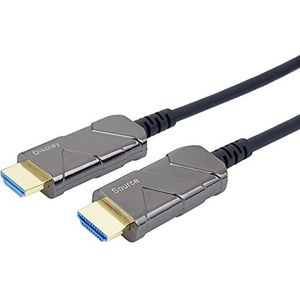 PremiumCord Optische kabel 8K HDMI 2.1, 48 Gbps, HDMI 2.1, 3D, EDID, ARC, 8K videoresolutie bij 60 Hz, verguld, 5 m lang