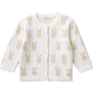 United Colors of Benetton Pull Cardigan Fille, Blanc 674., 68
