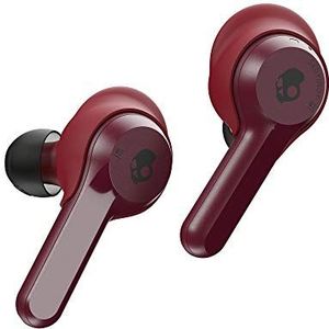 Skullcandy Indy True Draadloze oordopjes met Bluetooth-microfoon, IP55 zweet, water, stof, duurzaam, 16 uur batterijduur, moab rood