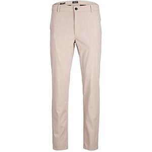 Jack & Jones Jpstollie Jjbenji Dek Noos Chino broek voor heren, beige/detail: geruit