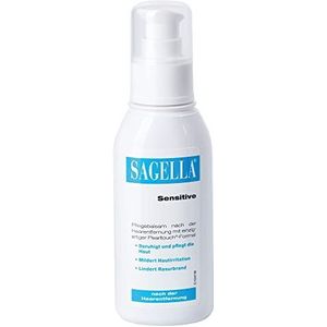 Sagella® Sensitive Voedende balsem voor vrouwen, voorkomt sputum en scheerbrandwonden, voor een aangenaam huidgevoel, 100 ml