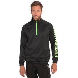 JP 1880 Active Sweatshirt voor heren met neoncontrast, zwart, maat L EU, zwart, L, zwart.