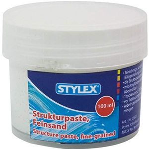 Stylex 28601 - fijne structuurpasta, 100 ml doos, mat wit droog en dekkend, kan worden geverfd of geverfd, voor reliëfeffecten