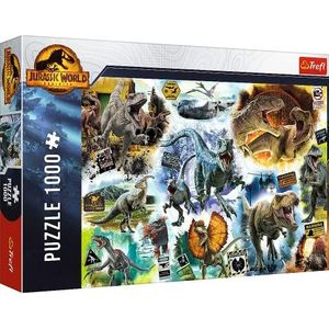 Trefl - Jurassic World: Dominion, Op het spoor van de dinosauriërs - Puzzel met 1000 elementen - Dinosaurus puzzels, plezier, klassieke puzzel voor volwassenen en kinderen ouder dan 12 jaar