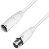 Adam Hall Cables 4 Star MMF 1000 SNOW microfoonkabel XLR mannelijk naar XLR vrouwelijk, 10 m, wit