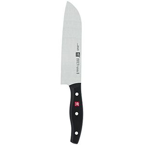 ZWILLING Santoku-mes, Blad: 18 cm, Roestvrij staal, Zwart handvat, Twin Pollux serie