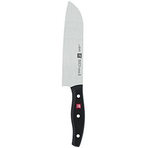 ZWILLING Santoku mes, lemmet: 18 cm, roestvrij staal, zwart handvat, serie Twin Pollux