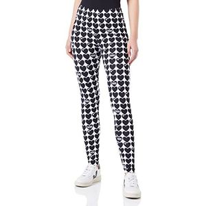 Love Moschino Legging Pantalon décontracté pour femme, Blanc et noir., M